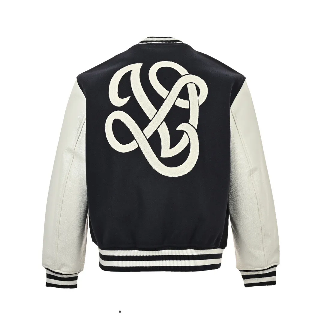Louis Vuitton/Louis Vuitton 24Fw conch embroidered letter logo baseball jacket